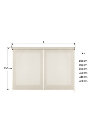 2 estores de enrolar solares XXL Screen Pro - Cru