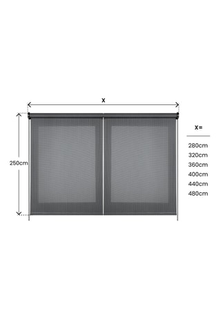 2 estores de enrolar solares XXL Screen Pro - Cinzento-escuro