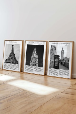 3 Wanddecoraties - 30 x 40 cm