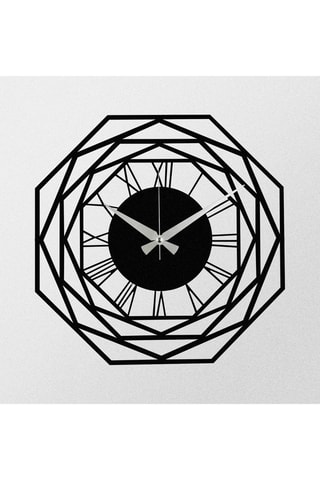 Wandklok - 48 x 48 cm - Zwart