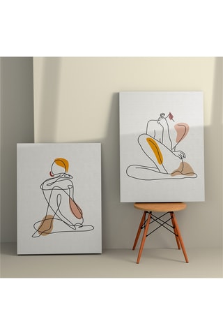 2-delige Wanddecoratie - 50 x 70 cm