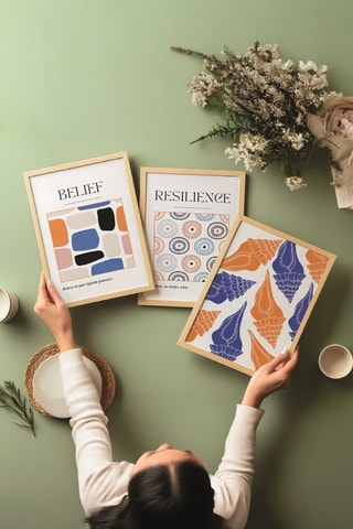 3 Wanddecoraties - 50 x 70 cm
