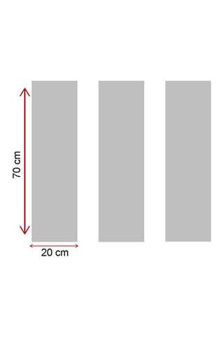 3 Wanddecoraties - 20 x 70 cm