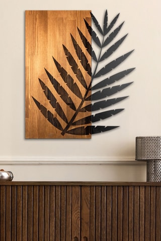 Houten Wanddecoratie 50 x 57,5 cm - Naturel en Zwart