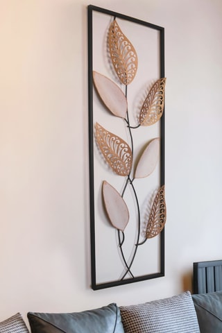 Wanddecoratie - 32 x 3 x 90 cm - Roze en Zwart