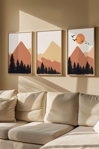 3 cuadros - 3 x (33 x 48 cm)