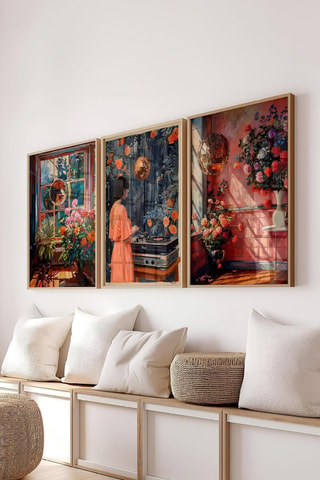 3 Wanddecoraties - 30 x 40 cm