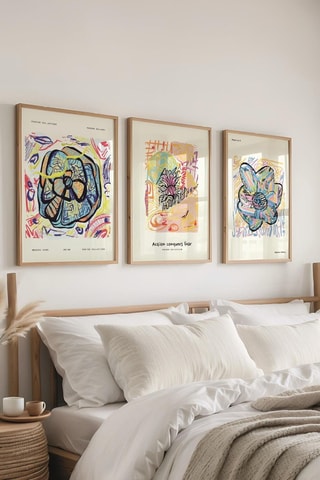 3 Wanddecoraties - 30 x 40 cm