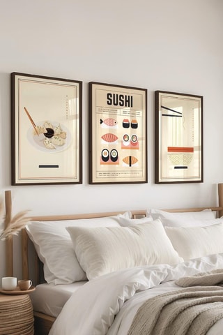 3 Wanddecoraties - 50 x 70 cm