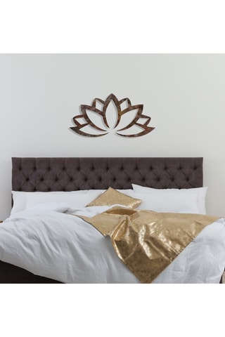 Wanddecoratie Rusty Lotus - Bruin - 60 x 35 cm