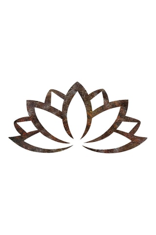 Wanddecoratie Rusty Lotus - Bruin - 60 x 35 cm