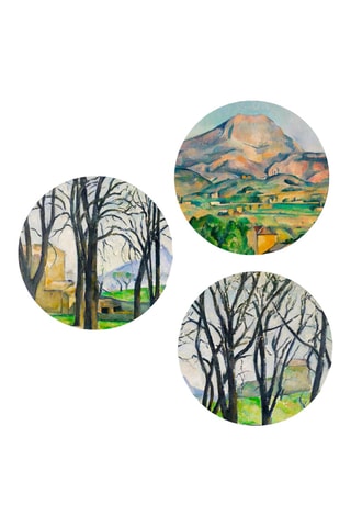 3 Wanddecoraties Paul Cézanne - 3 x (30 x 30 cm)