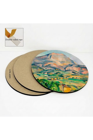 3 Wanddecoraties Paul Cézanne - 3 x (30 x 30 cm)