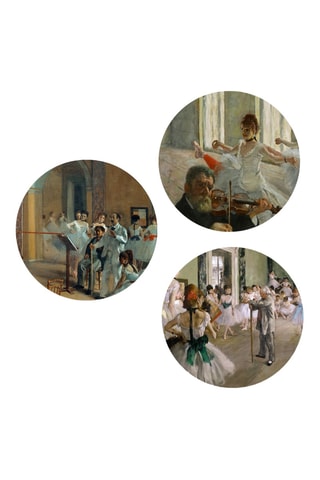 3 Wanddecoraties Edgar Degas - 3 x (30 x 30 cm)