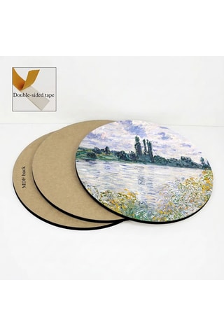 3 Wanddecoraties Claude Monet - 3 x (30 x 30 cm)