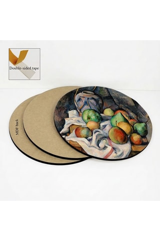 3 Wanddecoraties Paul Cézanne - 3 x (30 x 30 cm)