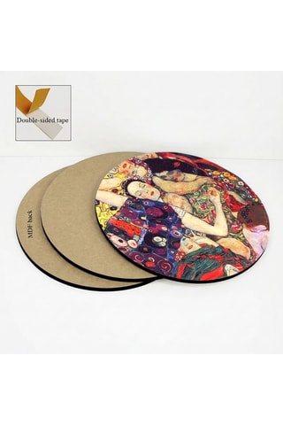 3 Wanddecoraties Gustav Klimt - 3 x (30 x 30 cm)