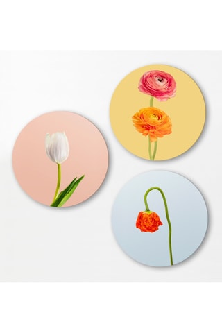 3 Wanddecoraties - 3 x (30 x 30 cm)