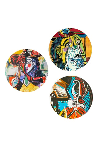 3 Wanddecoraties Pablo Picasso - 3 x (30 x 30 cm)
