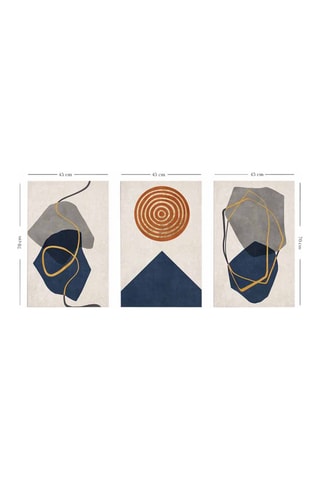 3 Wanddecoraties - 45 x 70 cm