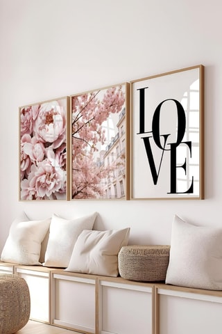 3 Wanddecoraties - 3 x (30 x 40 cm)
