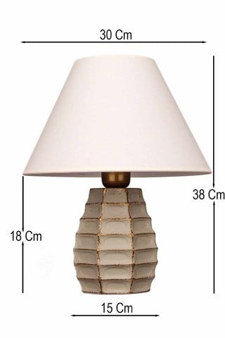 Tafellamp - Beige en Goudkleurig - 40 W