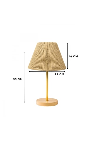 Tafellamp - Ecru en Goudkleurig - 40 W