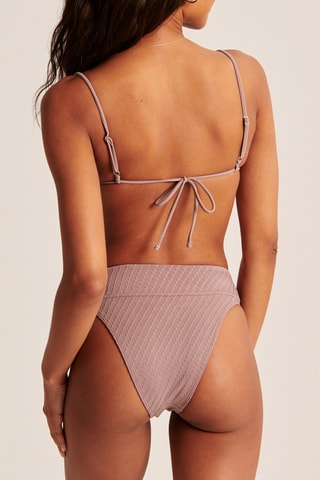 Bas de maillot taille haute - Vieux rose