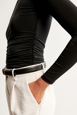 Crop top asymétrique - Noir