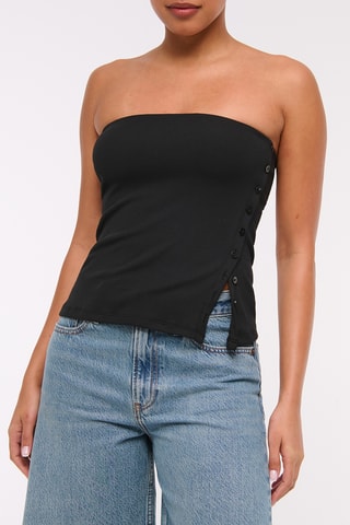 Top bustier - Negro