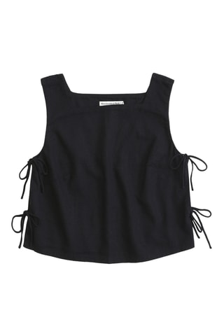 Top en lin - Noir