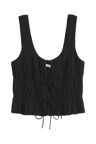 Top en lin - Noir