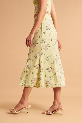 Jupe patineuse taille haute - Vert clair