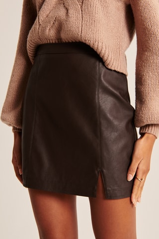 Minijupe taille haute - Bordeaux