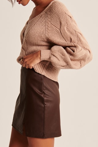 Minijupe taille haute - Bordeaux