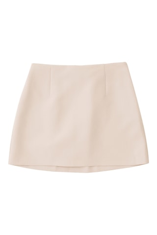 Minijupe taille haute - Marron clair