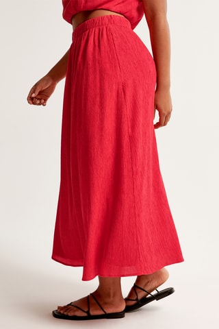 Jupe longue taille haute - Rouge