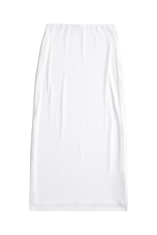 Jupe droite taille haute - Ecru