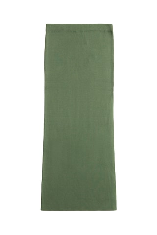 Jupe droite taille haute - Vert olive