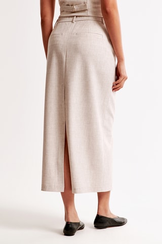 Jupe droite taille haute - Marron clair