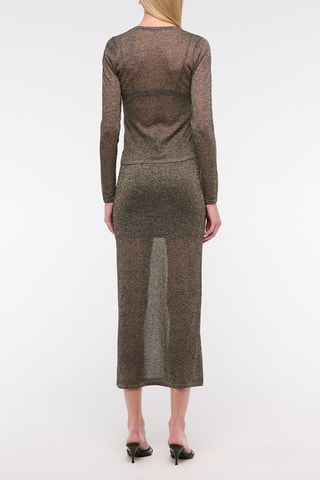 Jupe droite taille haute - Gris