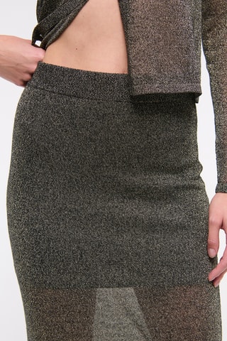 Jupe droite taille haute - Gris