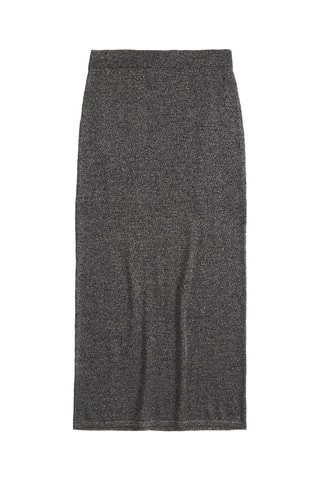 Jupe droite taille haute - Gris