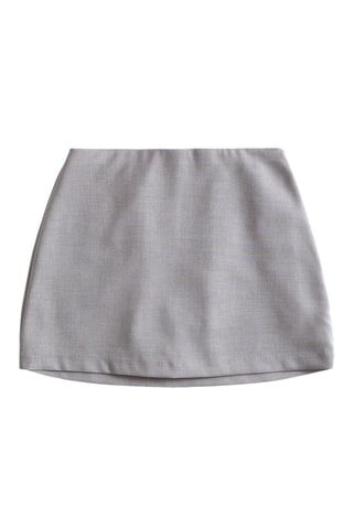 Minijupe taille haute - Gris