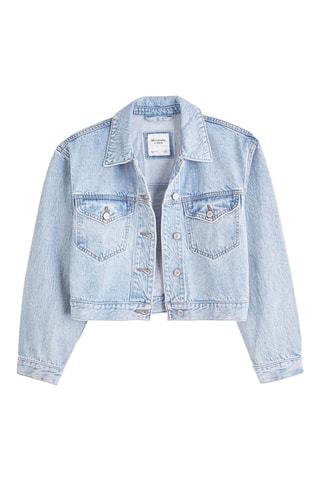 Veste courte en jean - Bleu
