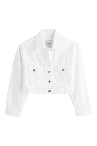 Veste courte en jean - Blanc