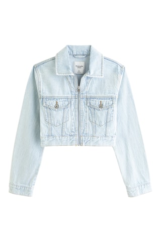 Veste courte en jean - Ciel