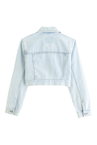 Veste courte en jean - Ciel