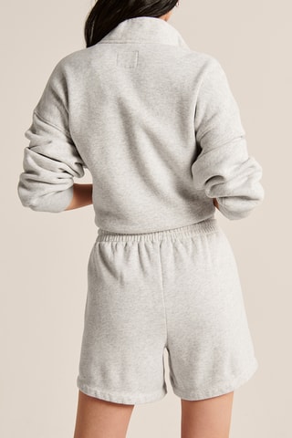 Short polaire taille haute - Gris clair chiné