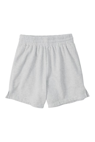 Short polaire taille haute - Gris clair chiné